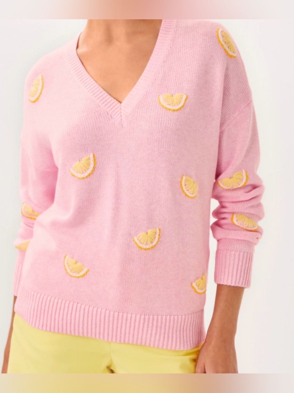 Lilly Pulitzer Tensley Sweater ( Lemon Appliqué)